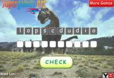 Игра Скрабл с динозаврами