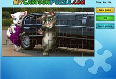 Игра Игра Говорящий кот Том и Анжела на лимузине